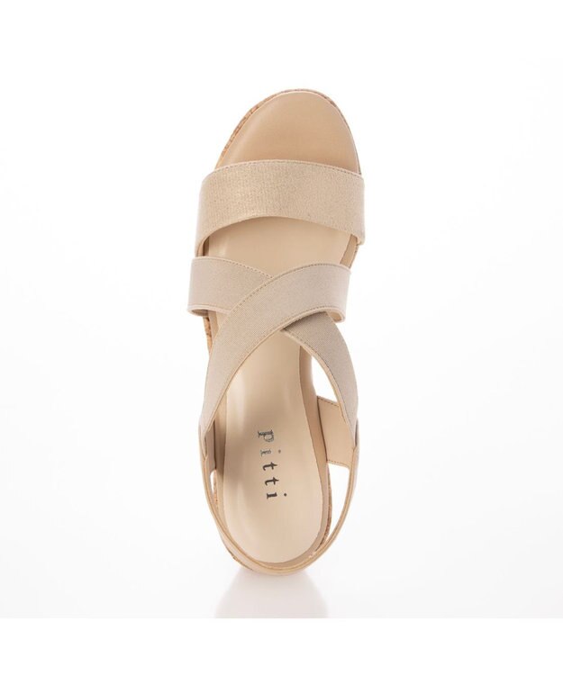 ing <Pitti>【WEB限定】コルクウエッジサンダル ゴールド