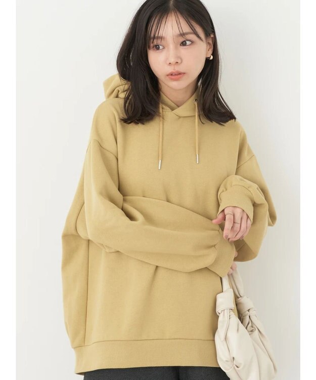 earth music&ecology 裏起毛パーカー Yellow