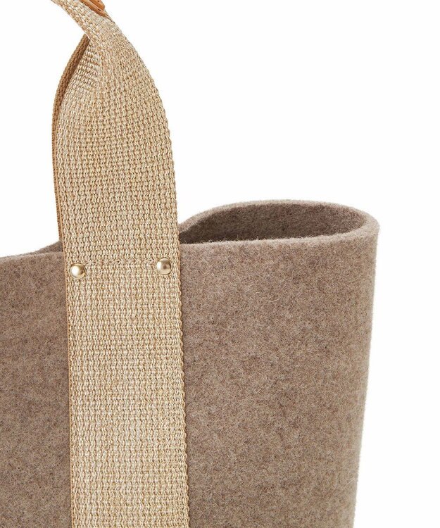 TOPKAPI 【TREASURE TOPKAPI】イタリアンフェルト ラメテープ トートバッグ 2023 グレージュ