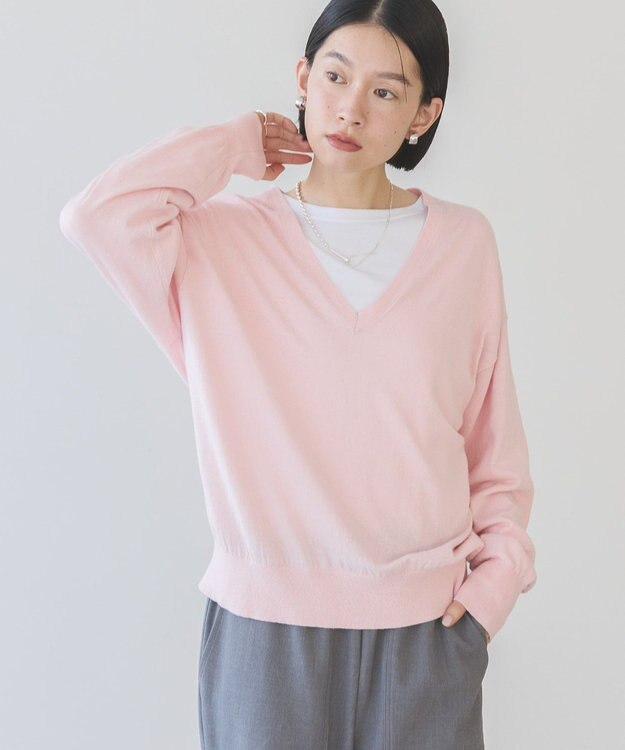 AMERICAN HOLIC Ｖネックニットプルオーバー Pink