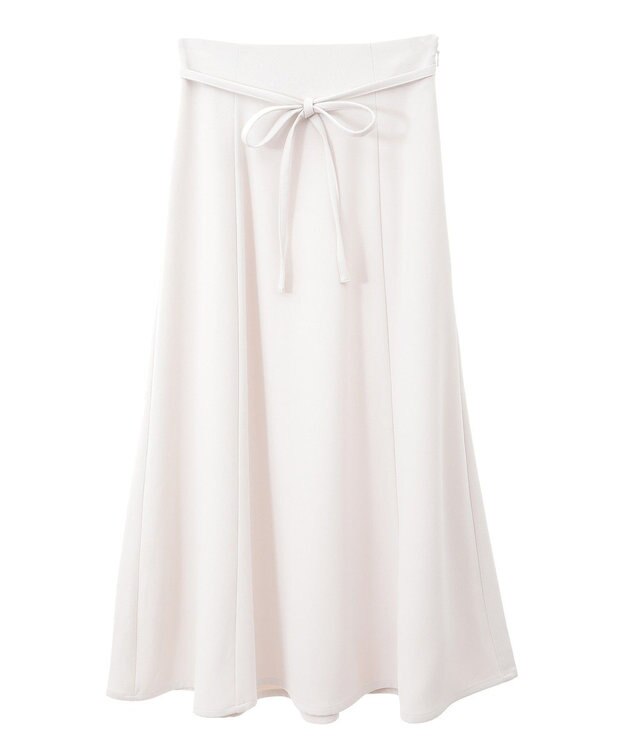 earth music&ecology ウエストリボンフレアスカート Ivory