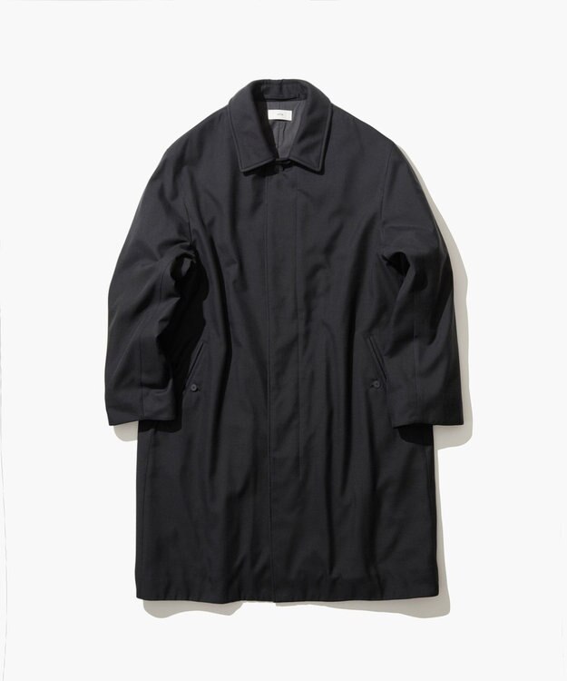 ATON NIDOM SILK | シルクパッドバルマカーンコート - UNISEX BLACK