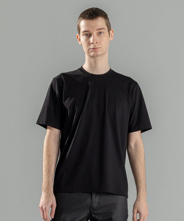 JOSEPH HOMME 新素材【新色追加】ハイゲージベアスムース　クルーネックＴシャツ ブラック系