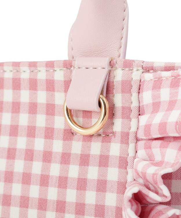 Maison de FLEUR ギンガムフリル2Wayバッグ Pink