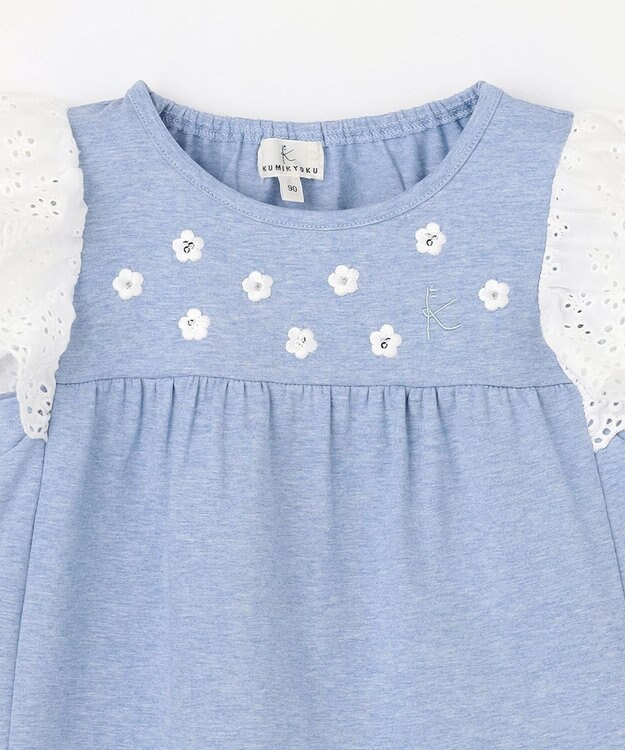 組曲 KIDS 【80-100㎝】 petit fleur エンブロイダリーチュニック ブルー