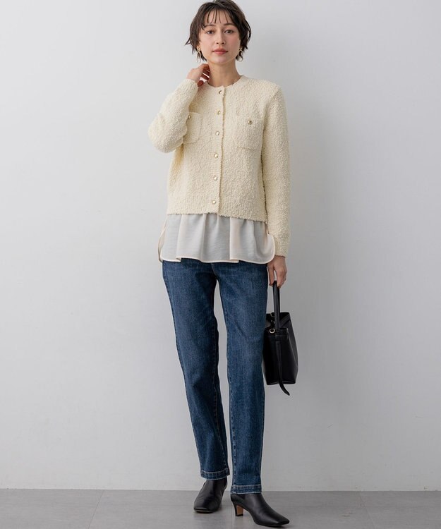 23区 【先行予約】ナチュラルコットンベア シアードッキング カットソー ベージュ系