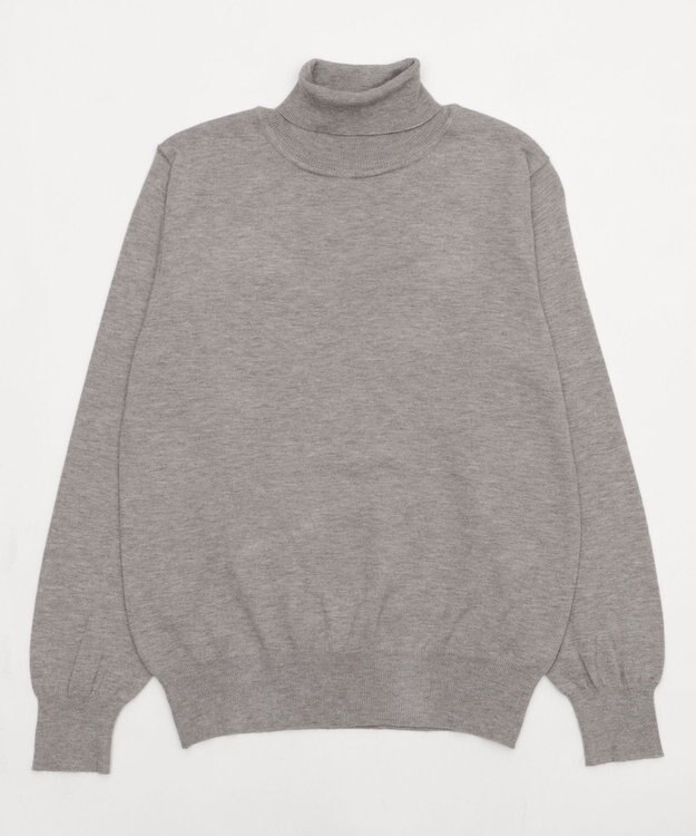WEGO 【WEB限定/25年秋冬新作/洗濯OK/毛玉レス】タートルネックニット グレー