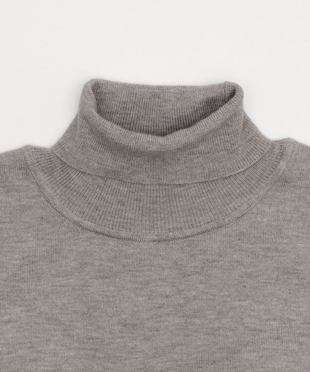 WEGO 【WEB限定/25年秋冬新作/洗濯OK/毛玉レス】タートルネックニット グレー