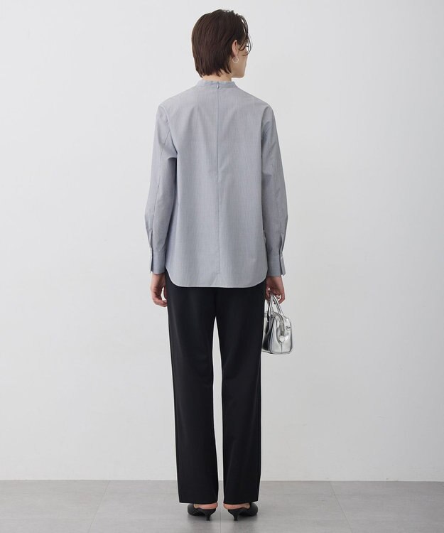 ICB ナイロンストレッチポンチ セミワイドパンツ ブラック