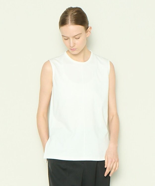 JOSEPH 【洗える】ロイヤルコットン　ラウンドネックカットソー White