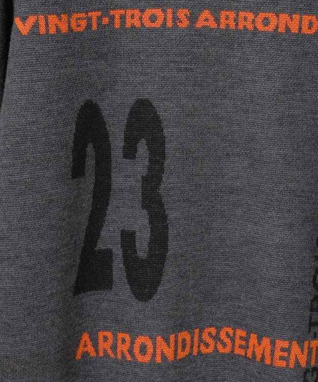 23区GOLF 【WOMEN】ロゴチェックジャガード　クルーネック ニット グレー系