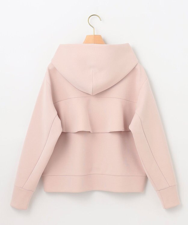 組曲 フード付きバックフリル パーカー ローズ系