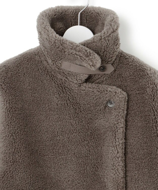 23区 S 【CanCam11月号掲載】ECOPELテディボア ダブルフロント アウター グレー系