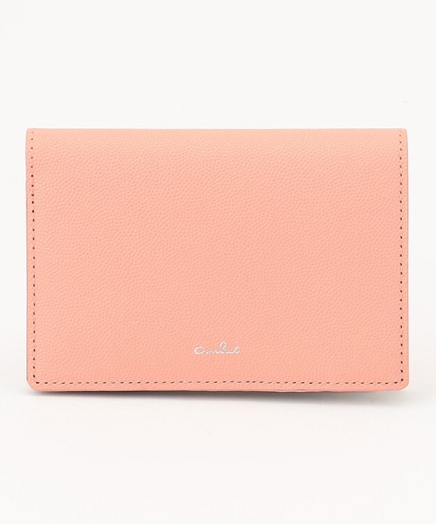 airlist 【収納力・バイカラー】二つ折り財布　Stella　ステラ サーモンピンク×トープ