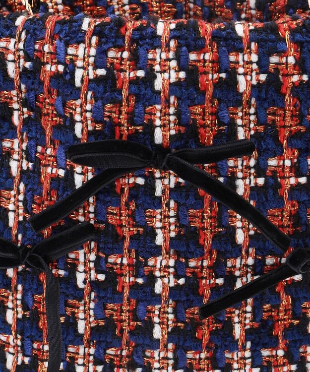 組曲 ツイードMINIドロスト バッグ ネイビー系7