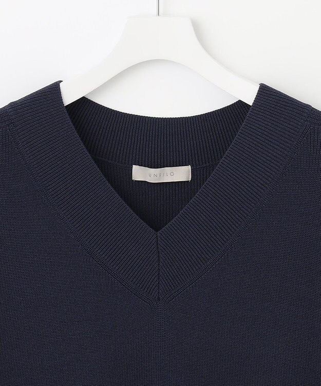 UNFILO MENS イージーケア ニットベスト [23年春夏商品] ネイビー