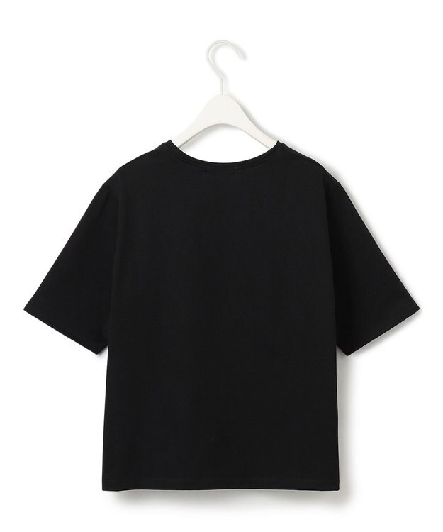 ICB 【日本製・接触冷感・UVケア・洗える】ペイズリーレノクロス TEE ブラック系