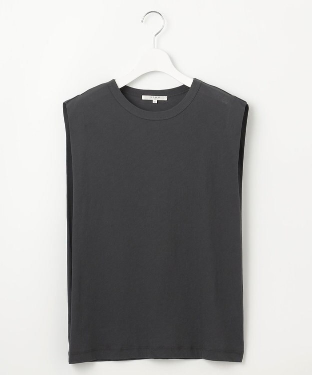 23区 S 【SLOW/一部店舗限定】シアーツイストシングルジャージー ノースリーブ カットソー グレー系