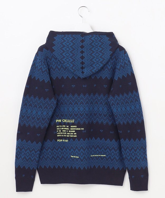 PW CIRCULUS 【手洗い可】【MEN】フェアアイルニットフーディ ネイビー系5