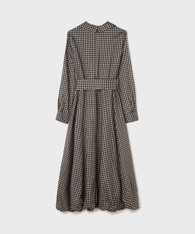 GRACE CONTINENTAL カシュクールバルーンワンピース チャコール