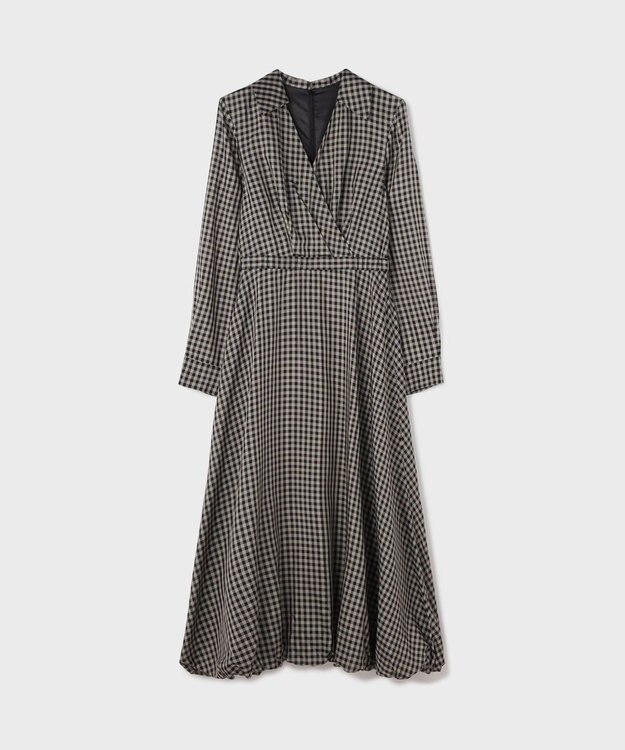 GRACE CONTINENTAL カシュクールバルーンワンピース チャコール