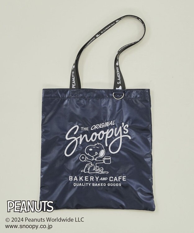 CRAFT STANDARD BOUTIQUE 【PEANUTS】メタリックロゴハンドルトート Navy