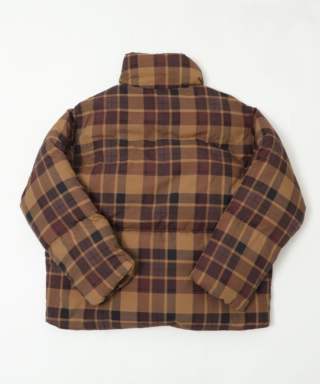 WEGO 【ユニセックス着用ITEM/MLサイズ展開】チェックパファーブルゾン ブラウンチェック1