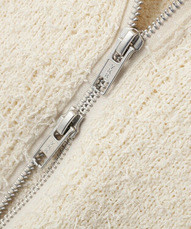 AMERICAN HOLIC ダブルZIPシャギーニットベスト Ivory