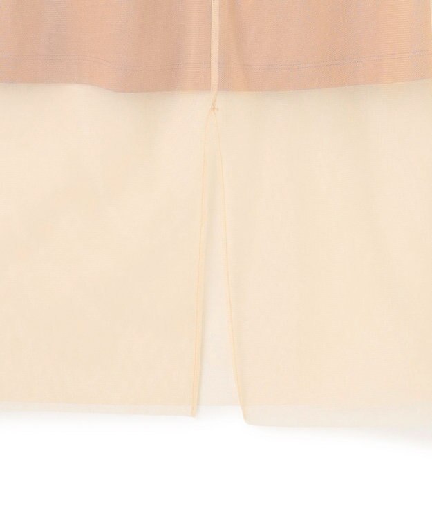 BEIGE， 【洗える】TAMARIX / ストレッチチュールIラインスカート Beige