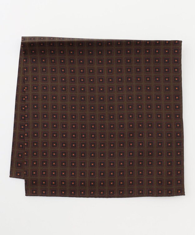 J.PRESS MEN オーバーダイ シルクチーフ カーキ系5