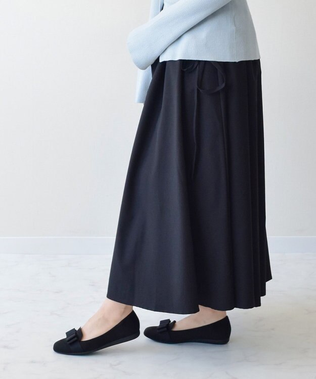 Bridget Birkin 【Bridget Birkin】グログランリボンレインオペラシューズ ブラックスウェード