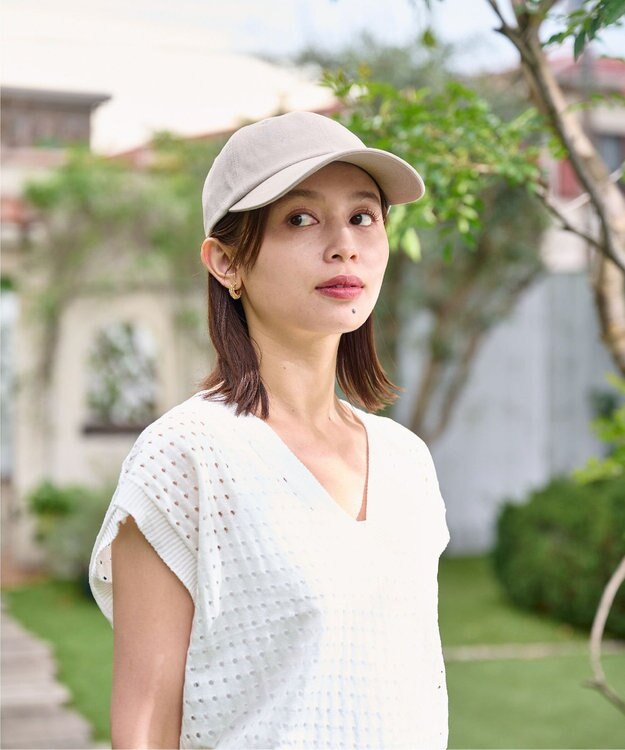 MOONBAT 【新色追加】深さ選べるUVツイルキャップ(深め) つば遮光／洗える／接触冷感／サイズ調整可能 ベージュ（深め）