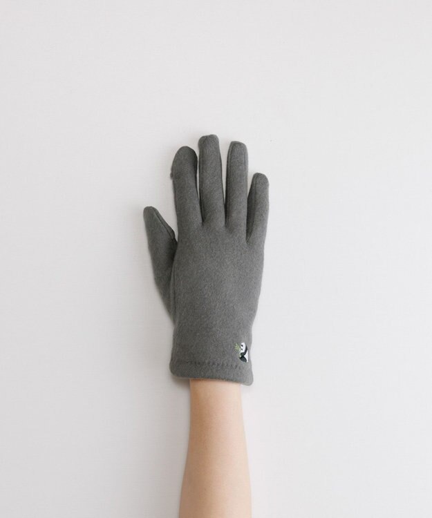 ORuKuBET パンダ刺繍ジャージグローブ(WOMEN)【タッチパネル対応】 グレー