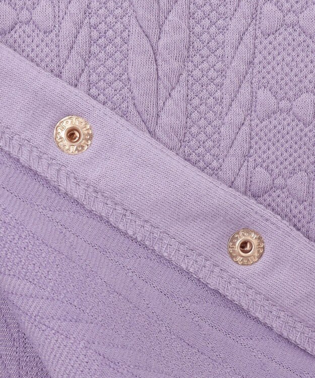 ANY KIDS ふくれ ジャガード カーディガン ラベンダー