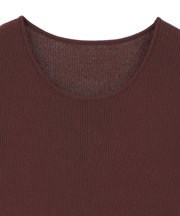 YECCA VECCA 5分袖リブニット Brown