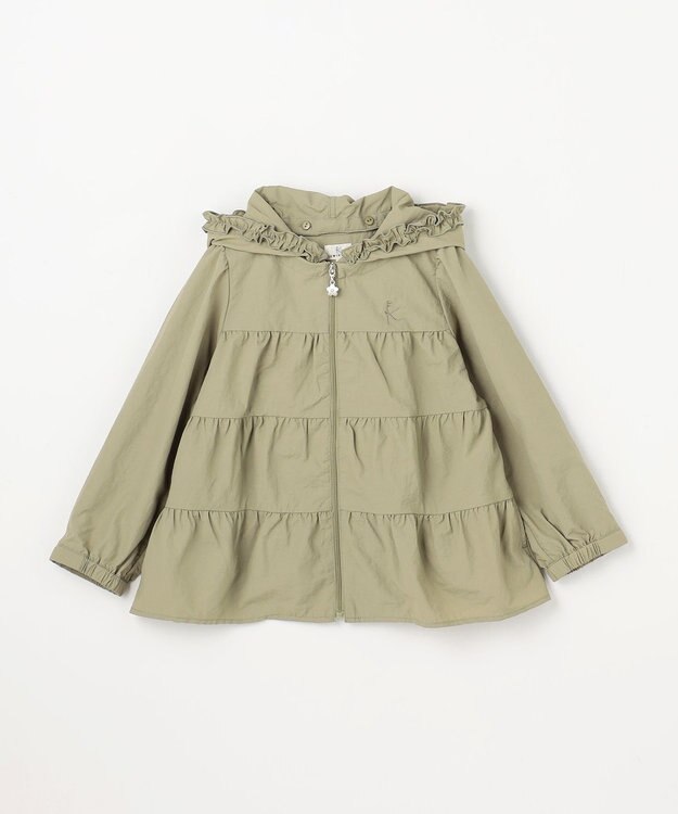 組曲 KIDS 【110-140㎝】 撥水ティアードマウンパ カーキ
