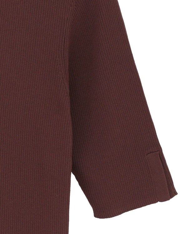 YECCA VECCA 5分袖リブニット Brown