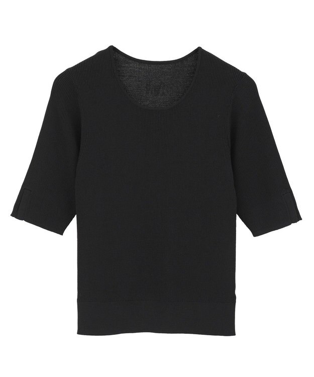 YECCA VECCA 5分袖リブニット Brown