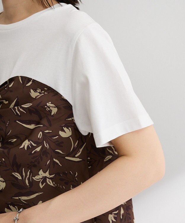 Green Parks スカーフドッキングプルオーバー Brown