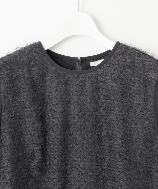 自由区 L 【カタログ掲載】ループカットジャカード ワンピース スレート