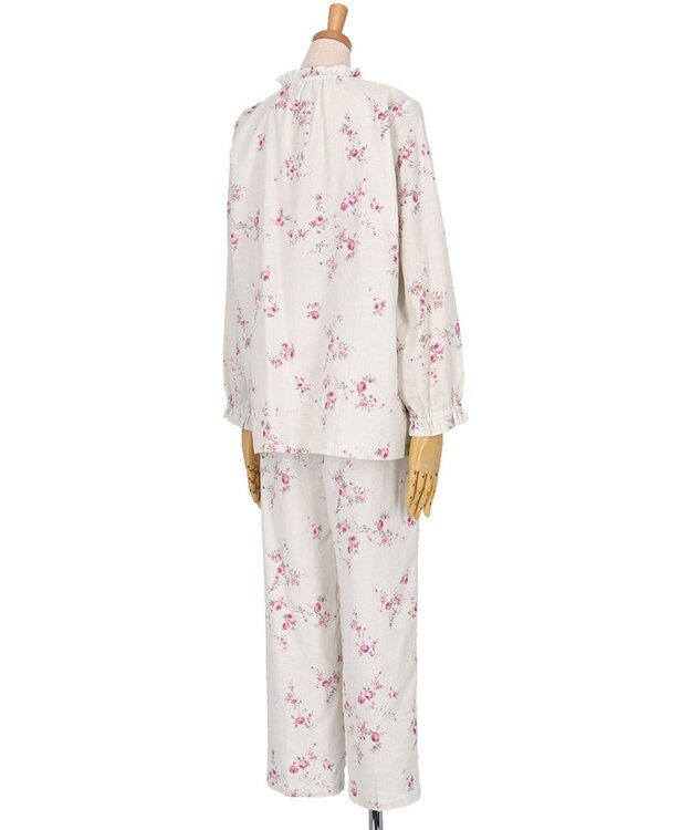 WACOAL ワコール_リラックス＆スリープ パジャマ 長袖 長ズボン 綿100%(本体) レディース KDX510 /ワコール アイボリー