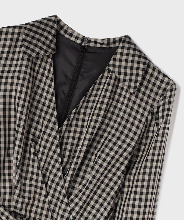 GRACE CONTINENTAL カシュクールバルーンワンピース チャコール