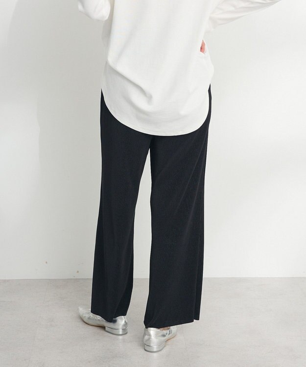 CRAFT STANDARD BOUTIQUE セルフカットイージープリーツパンツ Black