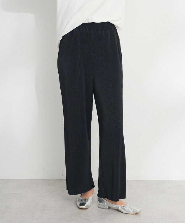 CRAFT STANDARD BOUTIQUE セルフカットイージープリーツパンツ Black