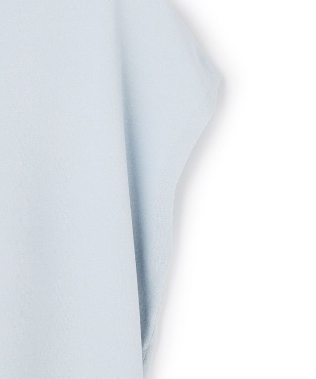 23区 L 【先行予約】レーヨンポリエステルストレッチ フレンチスリーブ ニット スカイブルー系