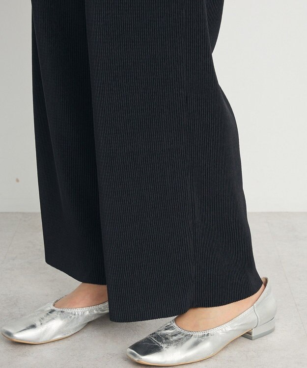 CRAFT STANDARD BOUTIQUE セルフカットイージープリーツパンツ Black