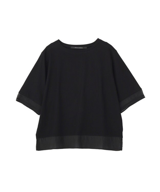 YECCA VECCA シアーMIXプルオーバー Black