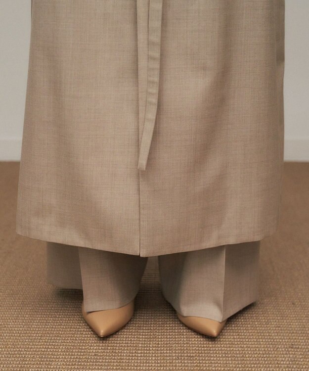 ATON WOOL SILK TWILL | ジレドレス TOP BEIGE