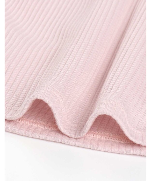 une nana cool 綿100%生地使用 リブ編みコットン タンクトップ ピンク