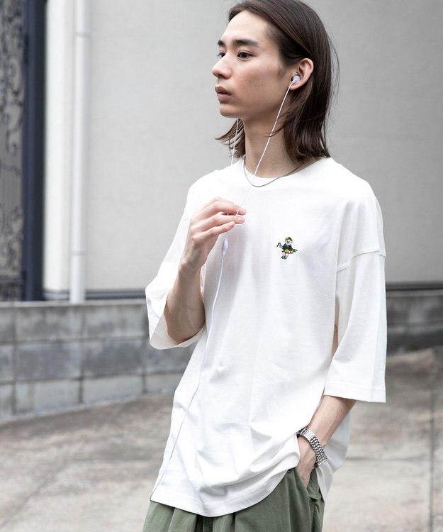 WEGO 【ユニセックス着用ITEM/綿100%/SMLサイズ展開】リラックスフィットワンポイントT（S） 柄2